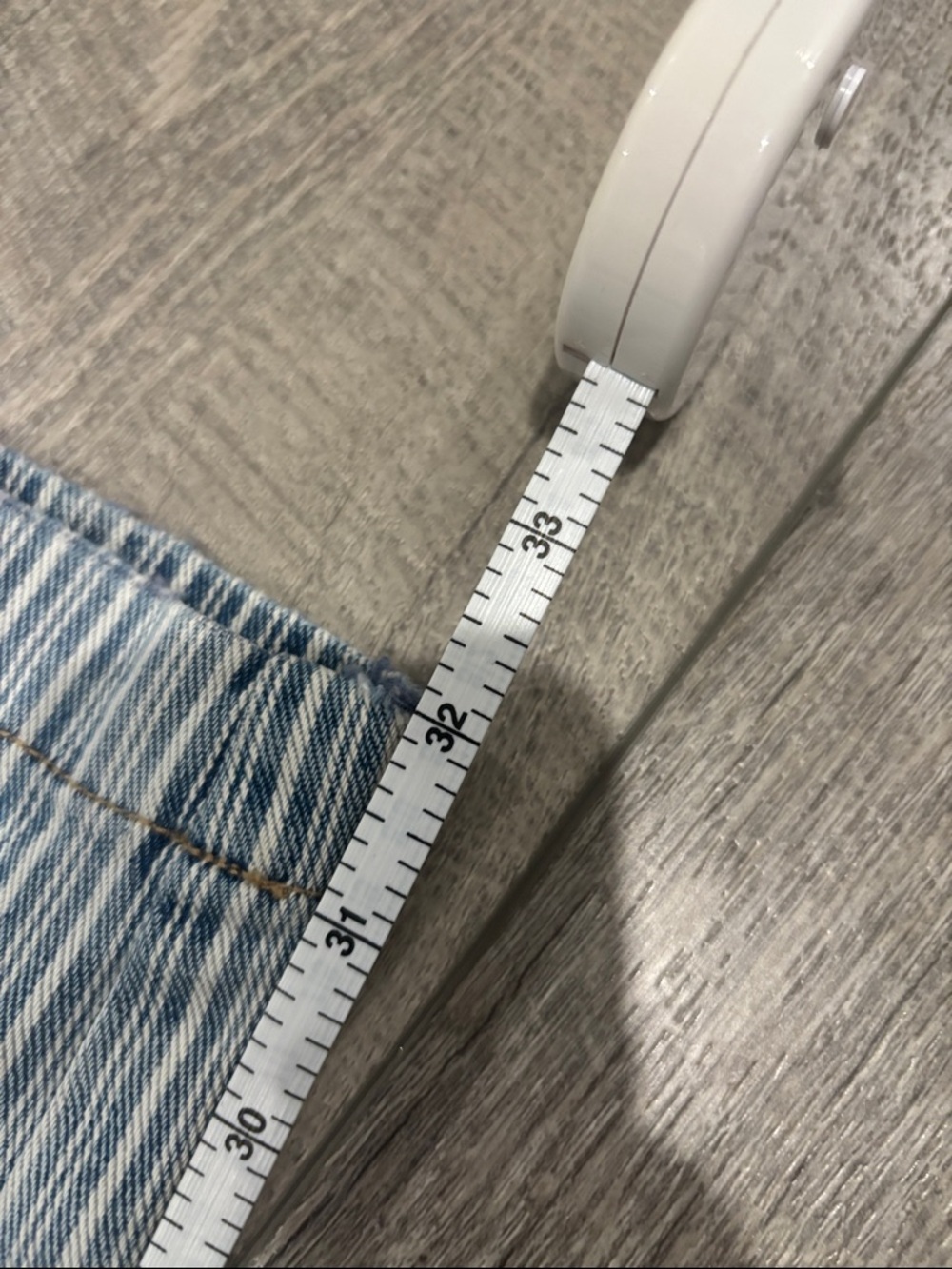 wild fable Light Blue & White Striped Denim Overalls - Picture 5 of 6